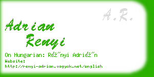 adrian renyi business card